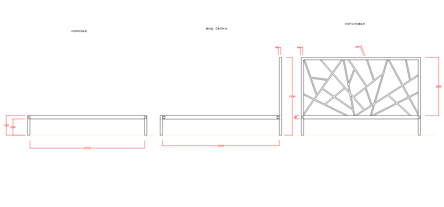 кровать 200 200 металлическая