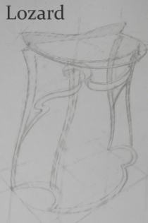 эскиз прикроватного кованого столика