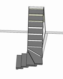 лестница на металлическом каркасе на второй