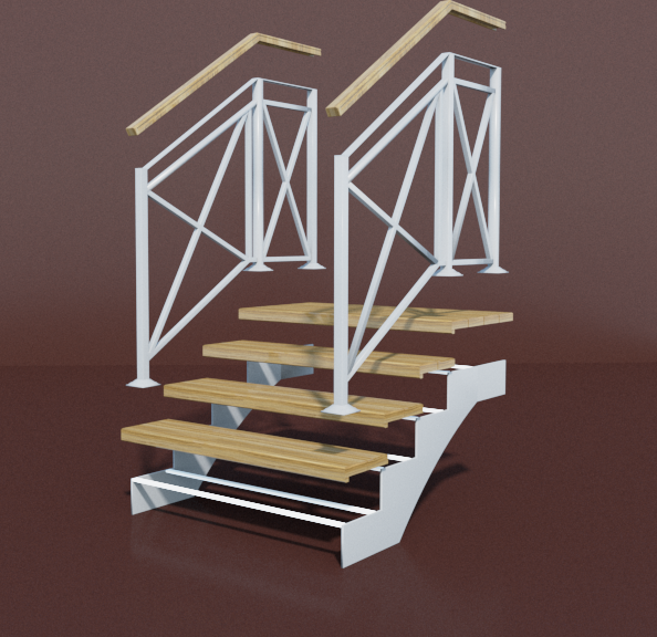 Лестницы на каркасе под ключ