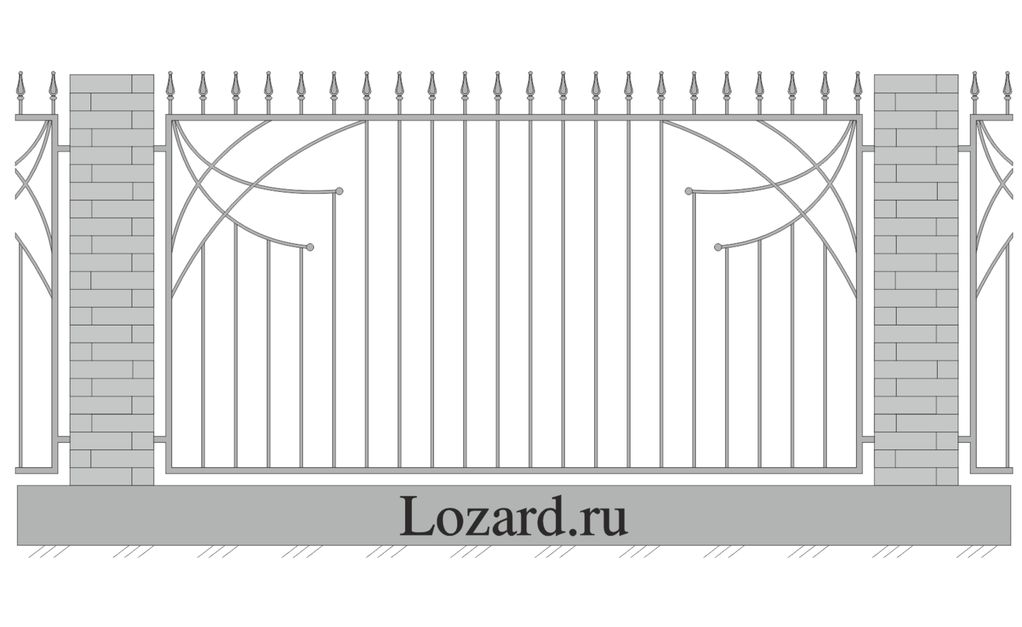 кованый забор эскиз