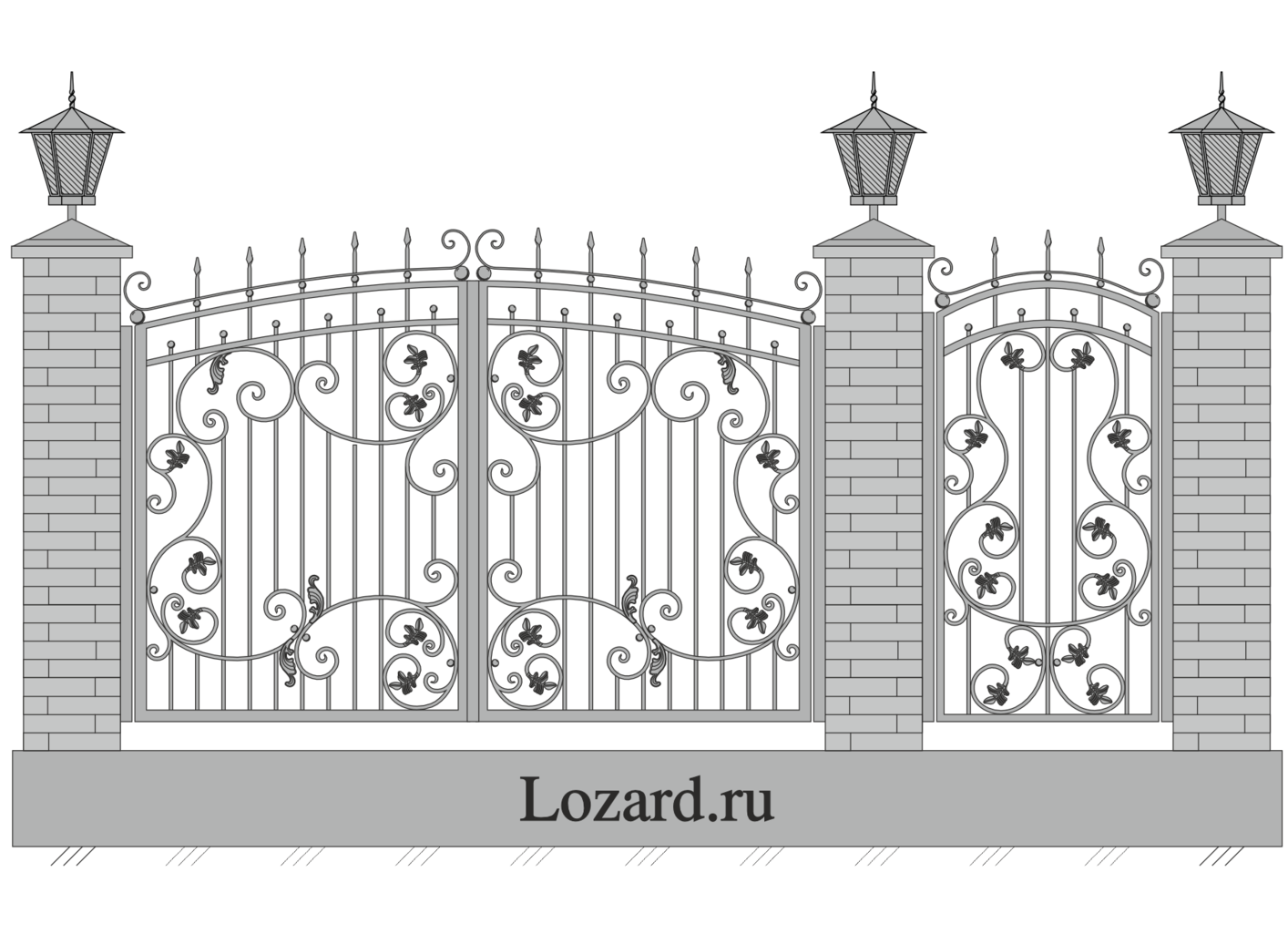 кованые ворота эскиз