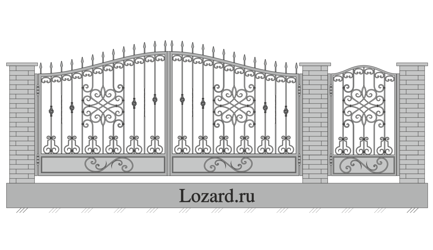 кованые ворота эскиз