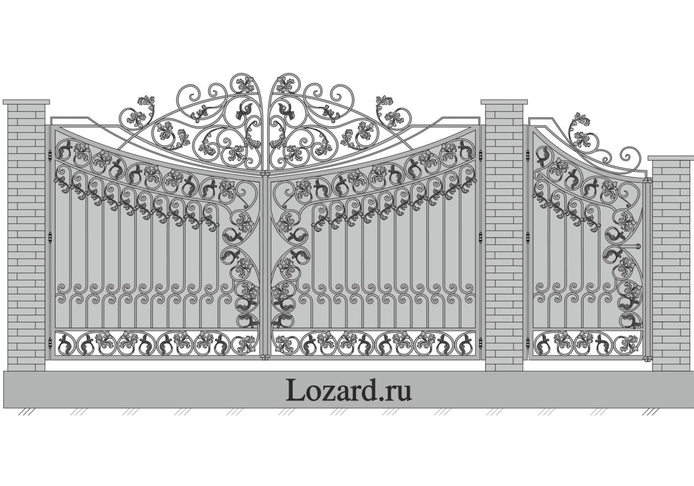 кованые ворота эскиз