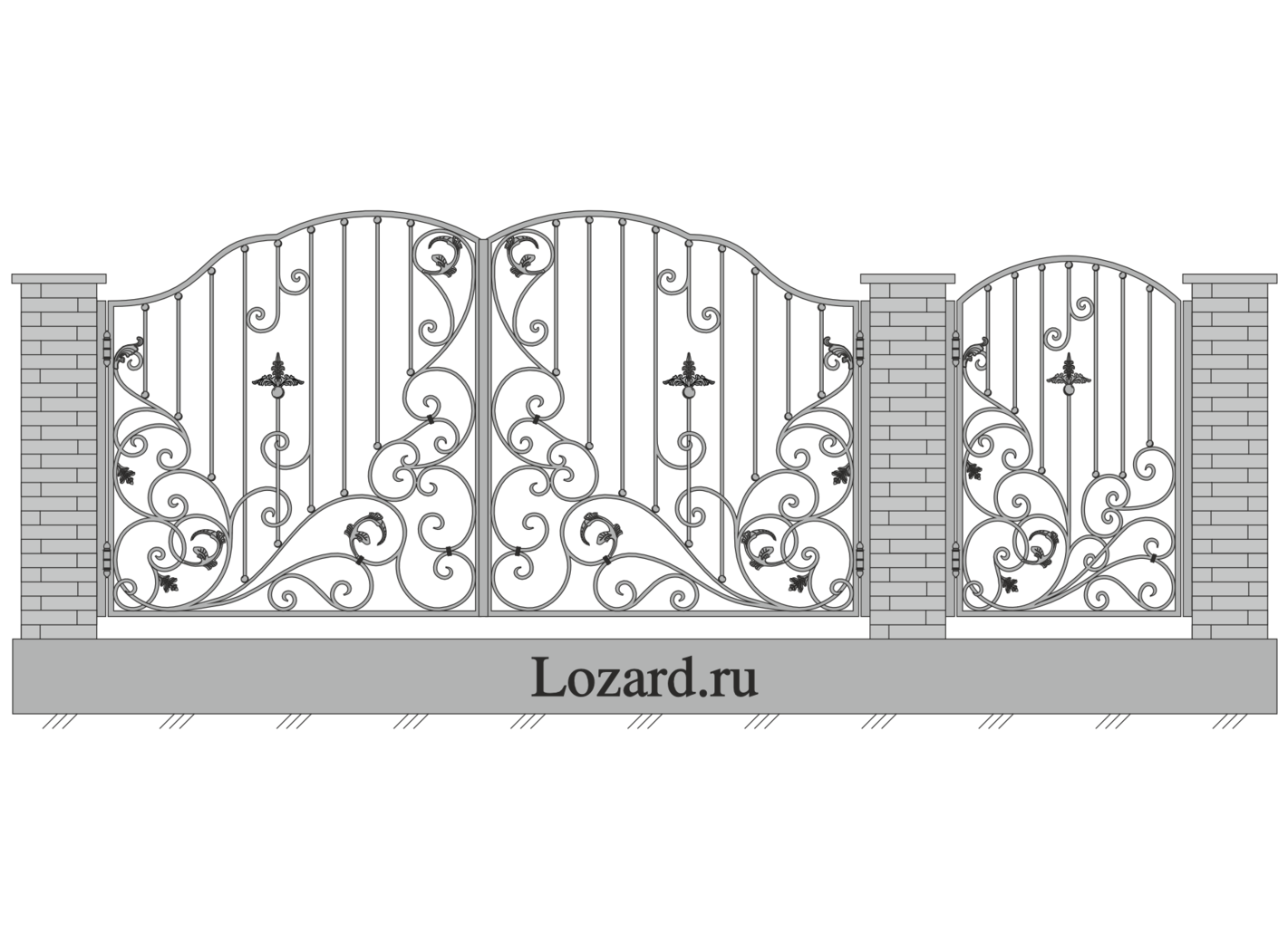 кованые ворота эскиз