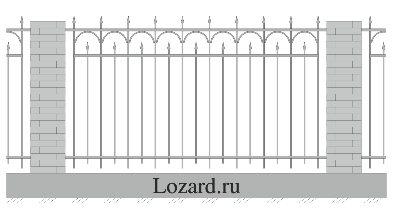 кованый забор эскиз