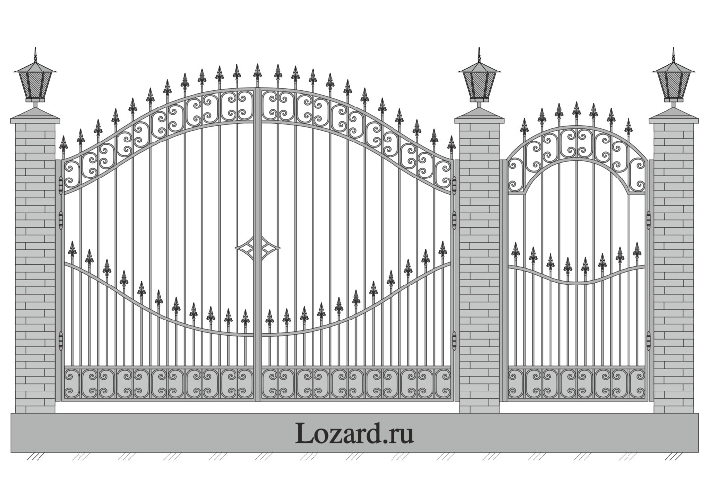 кованые ворота калитка