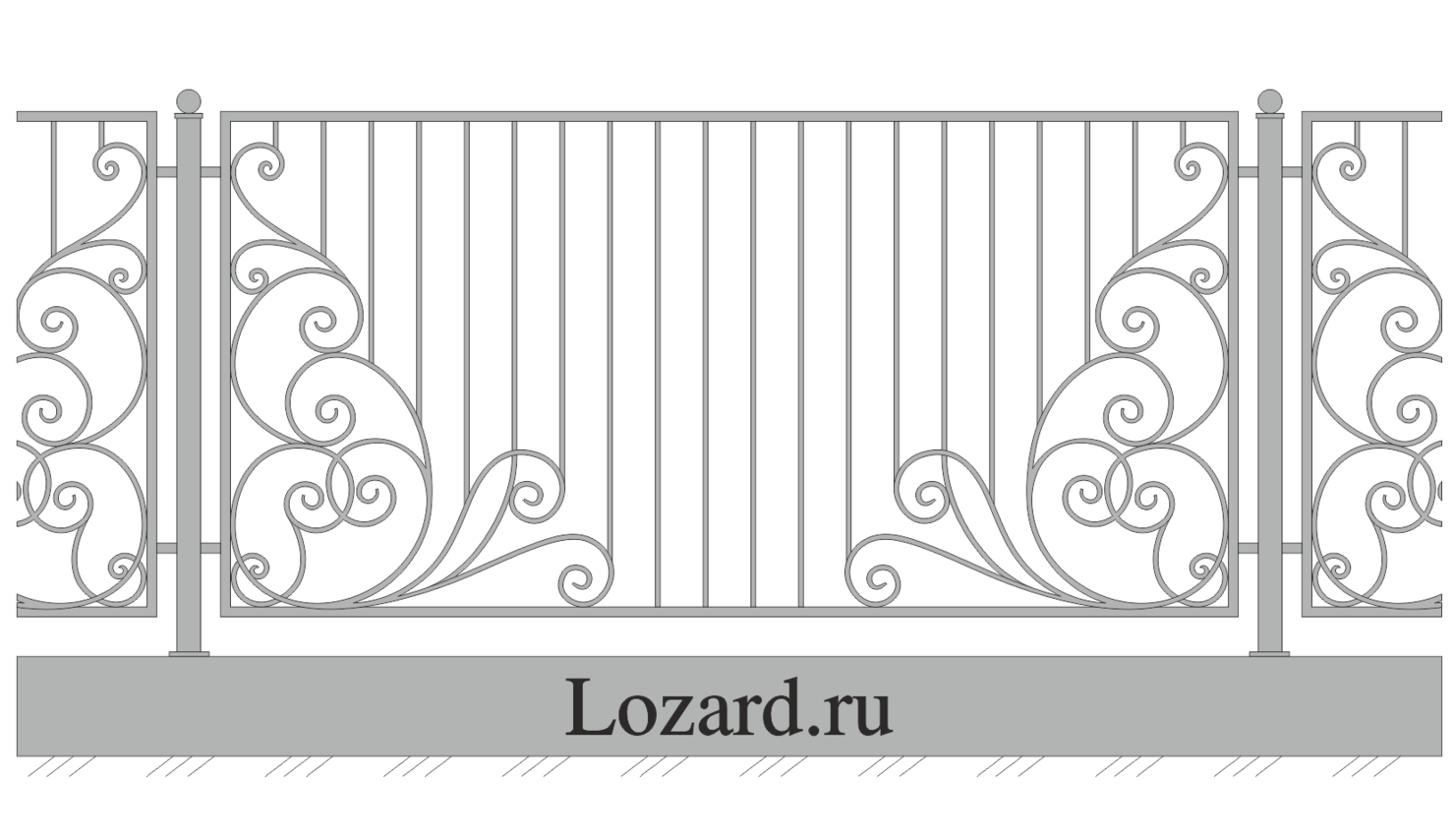 кованый забор эскиз