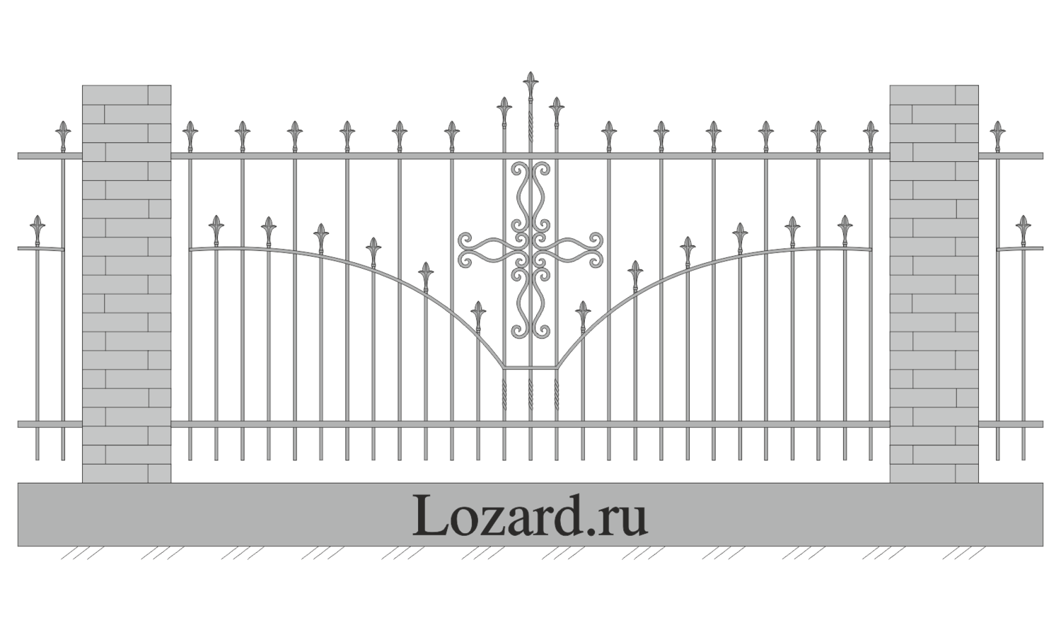 кованые заборы для частного дома