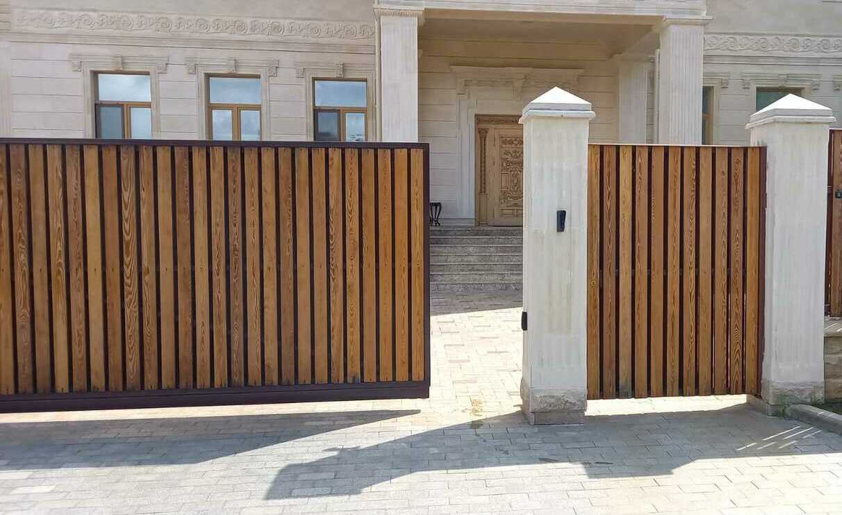 откатные ворота с ДПК