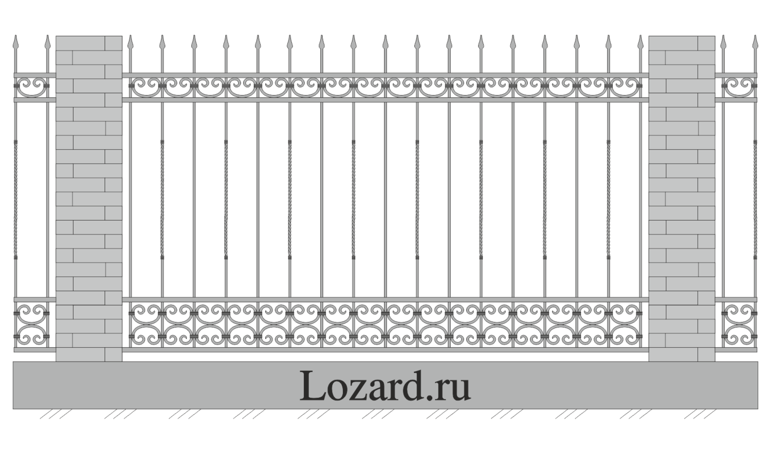 кованые заборы для частного дома