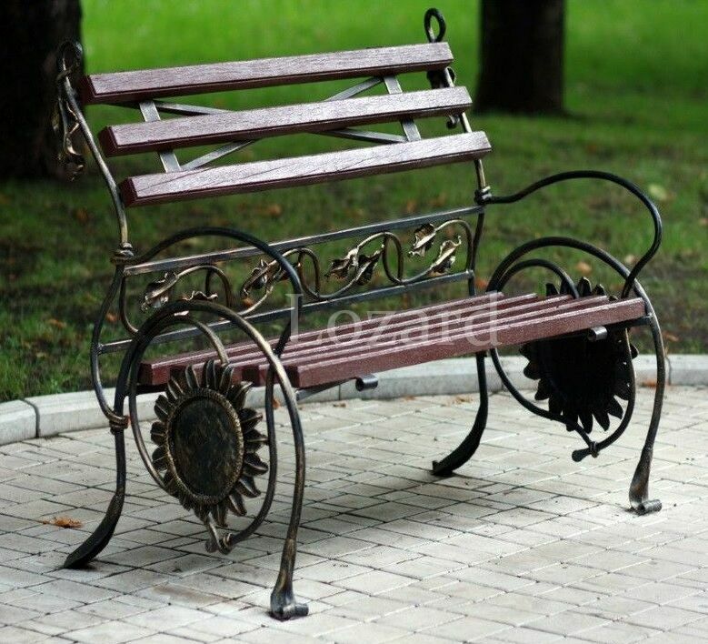 скамейка кованая садовая