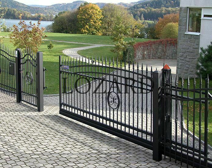 кованые ворота с калиткой