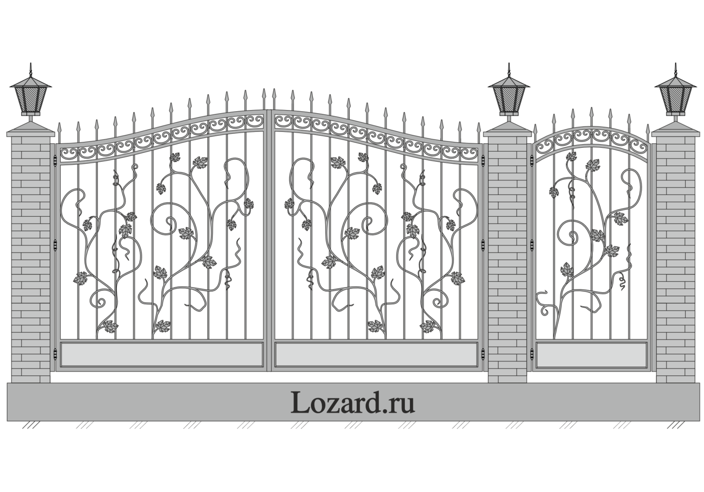 кованые ворота рисунок