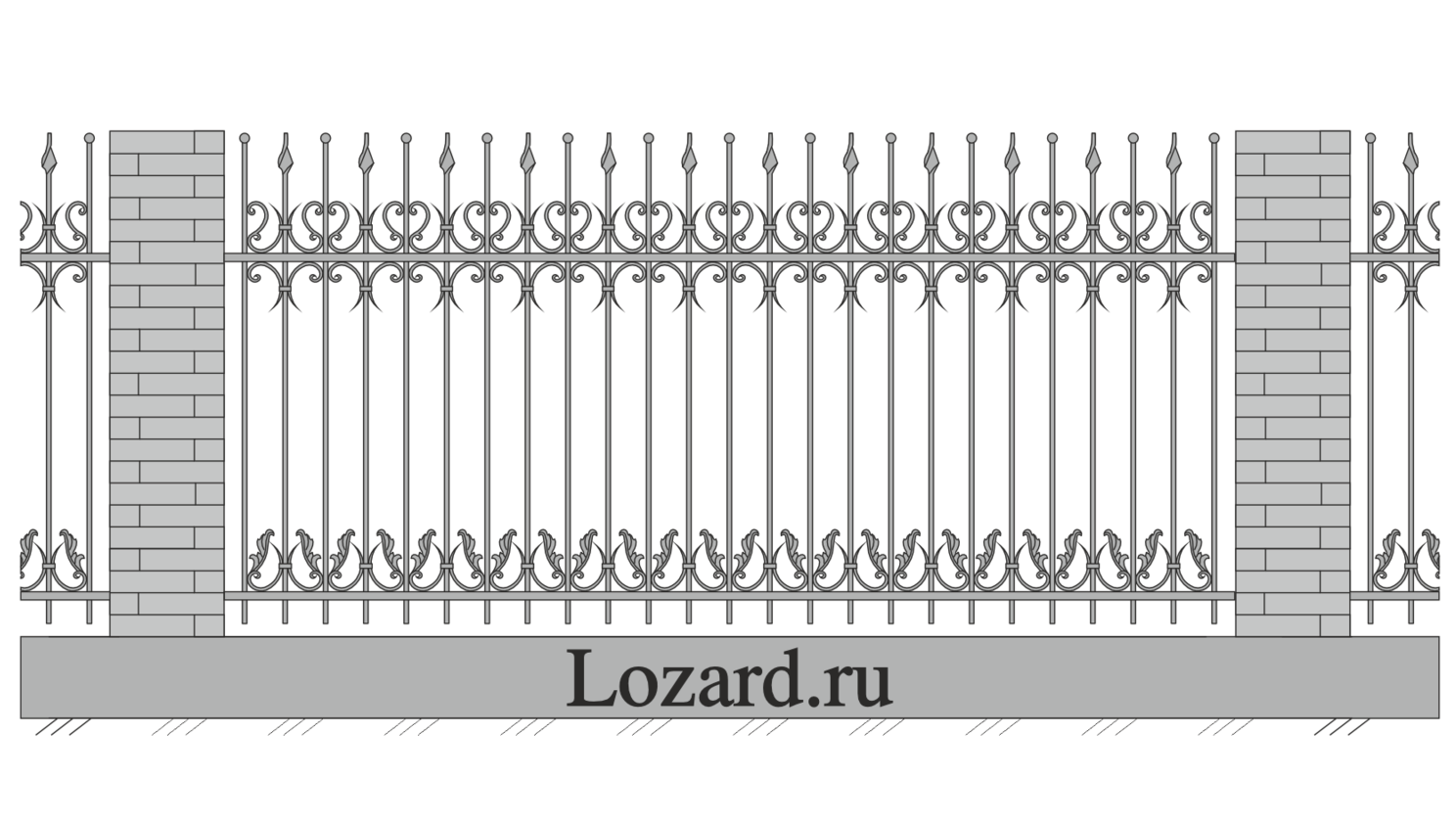кованый забор эскиз