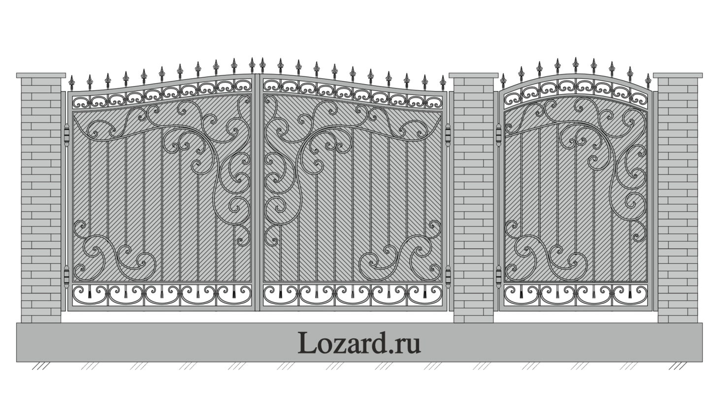 кованые ворота эскиз