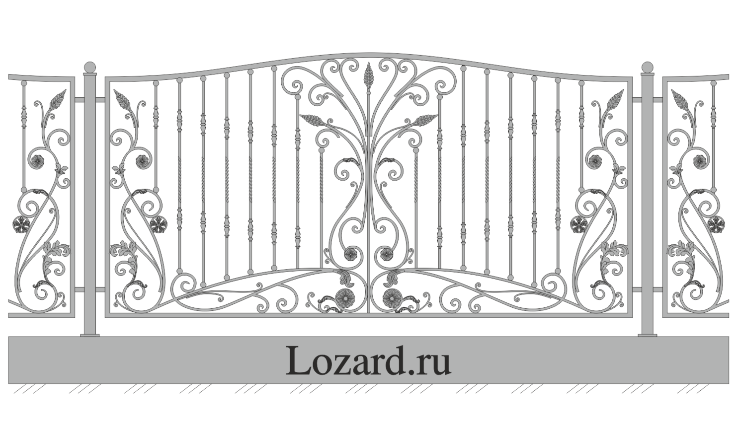 кованый забор эскиз