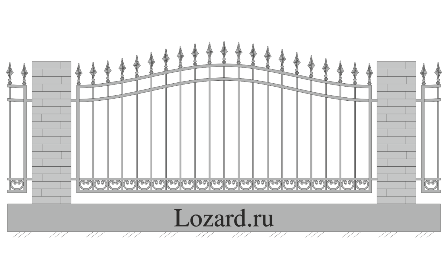 кованый забор эскиз