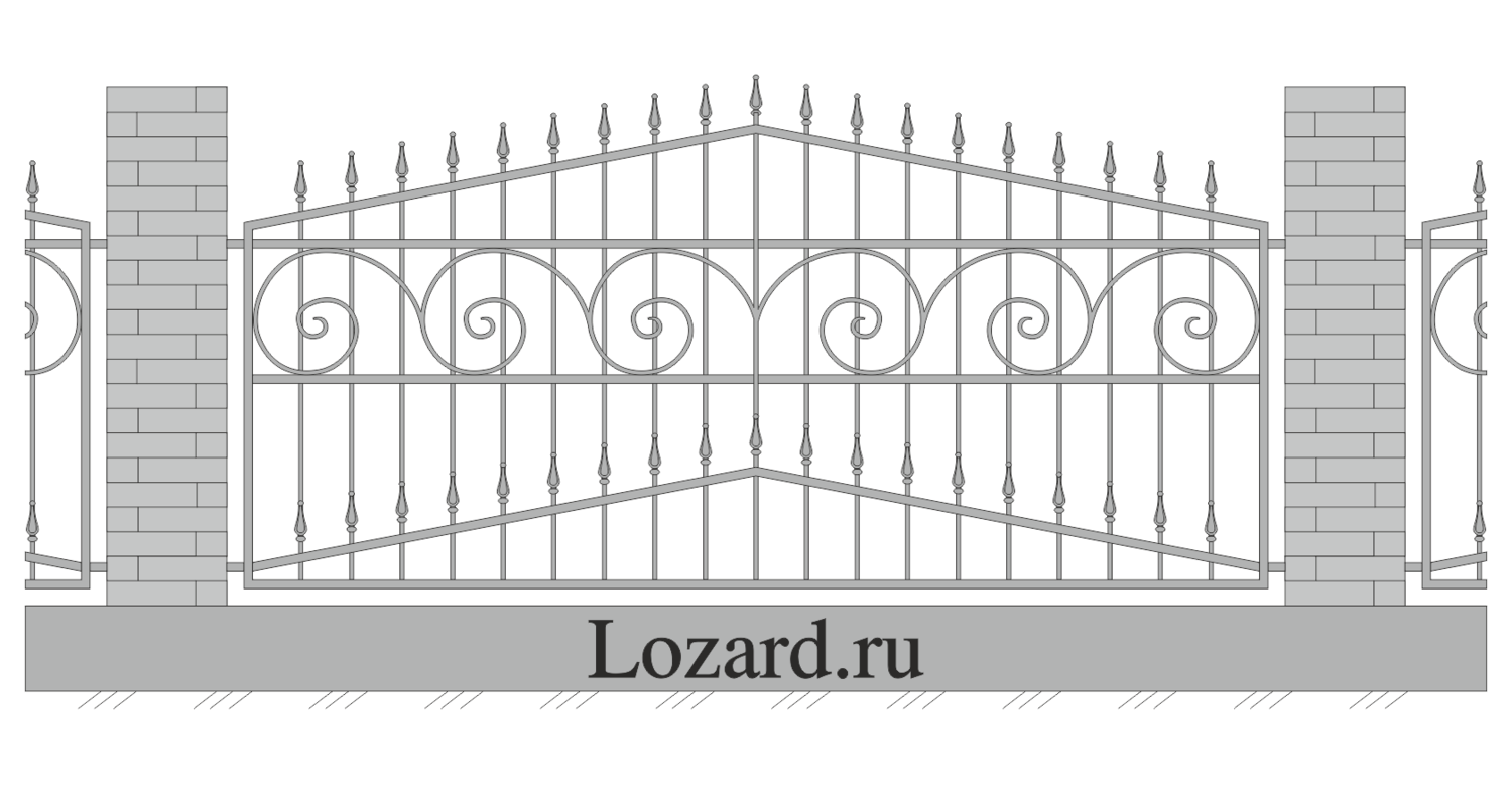 кованый забор эскиз