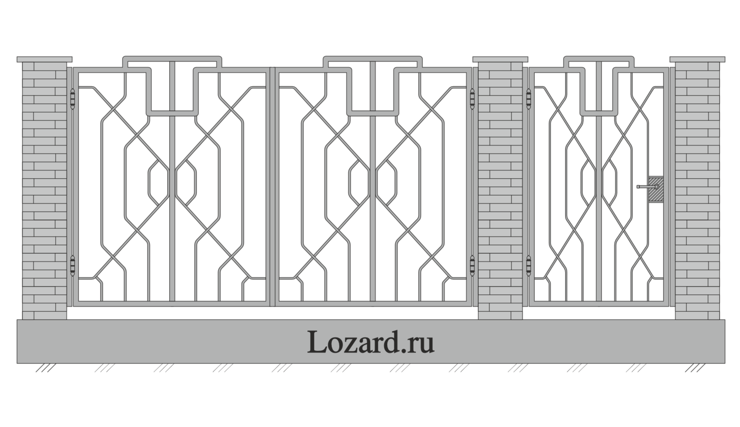 кованые ворота эскиз