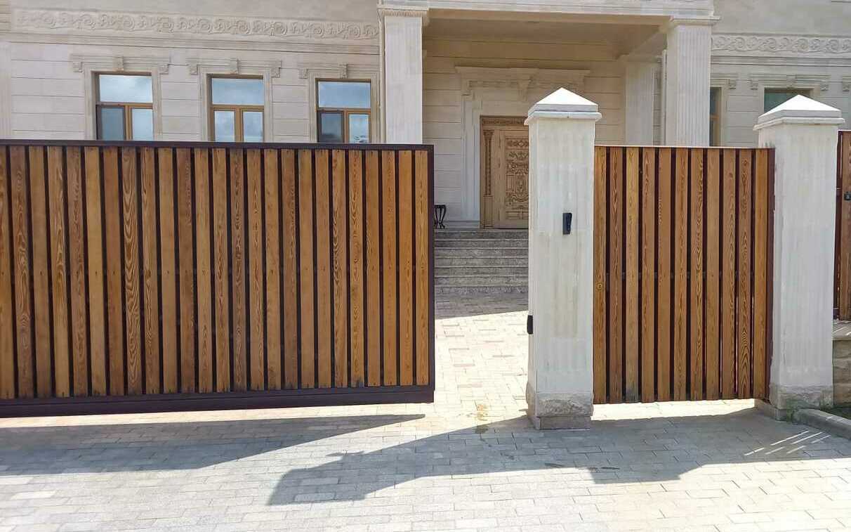 откатные ворота с ДПК