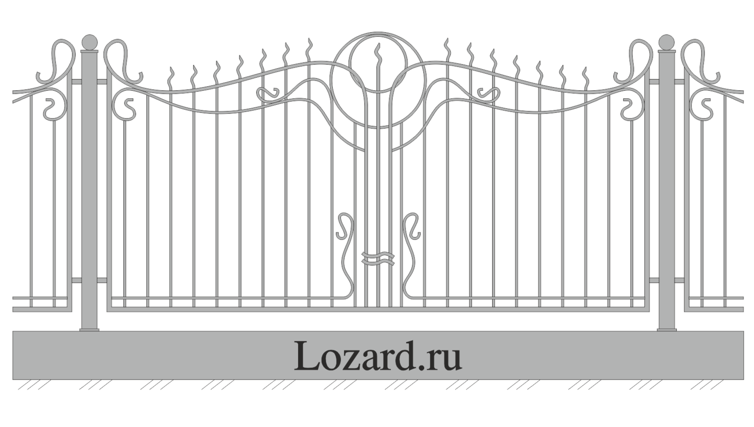 кованый забор эскиз
